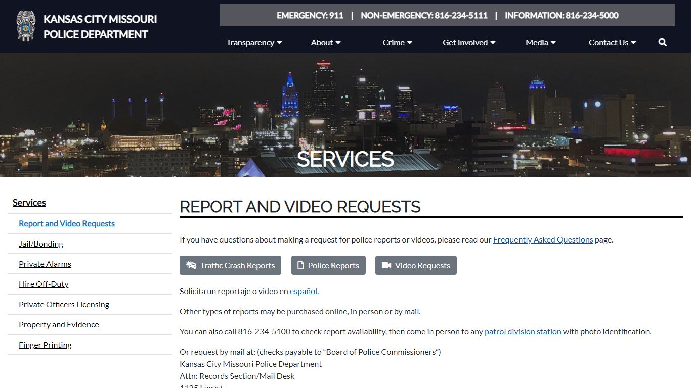 Report and Video Requests